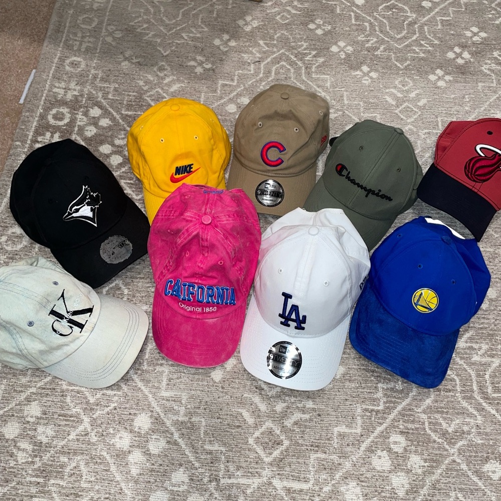 Baseball hat assortment. Please inquire for individual price.